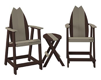 Poly Lumber Bayside Surfboard Balcony Set