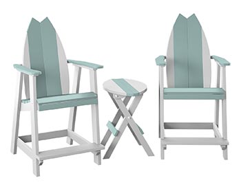 Poly Lumber Bayside Surfboard Balcony Set