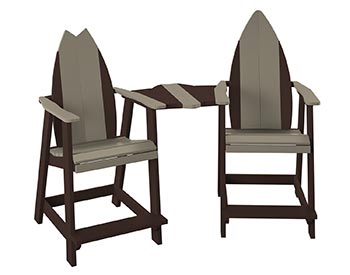 Poly Lumber Bayside Surfboard Tete-a-Tete