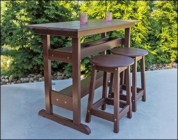 Poly Lumber Bayside Round Bar Stool