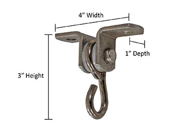 Pair of Stainless Steel Swing Hanging Hooks