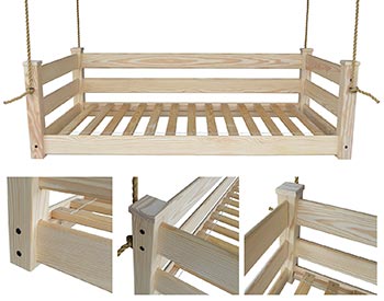 Southern Yellow Pine Modern Swingbed w/ Rope