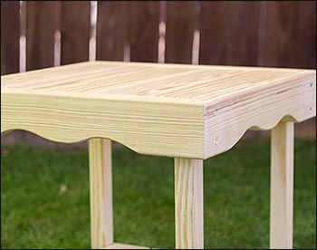 Treated Pine Rectangular End Table