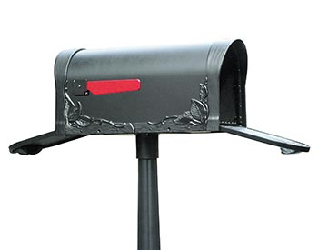 Aluminum Floral Curbside Two Door Mailbox