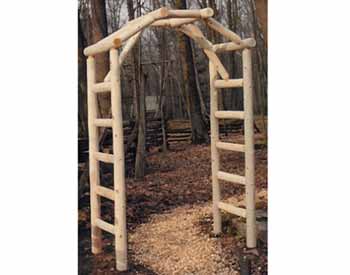 White Cedar Unstained Arched Arbor