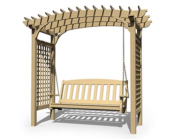 Treated Pine Greenfield Arbor and Swing Set