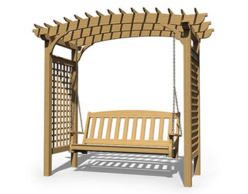 Treated Pine Greenfield Arbor and Swing Set