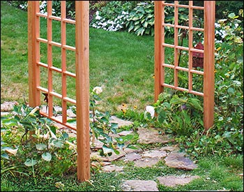 Red Cedar Rose Garden Arch