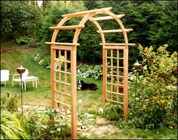 Red Cedar Rose Garden Arch