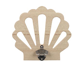 Wall Mount Bottle Opener - Seashell