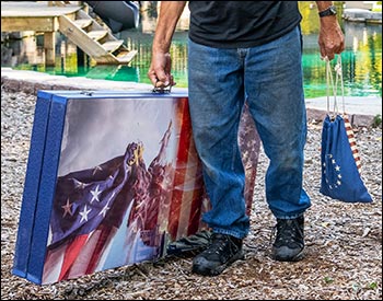 Poly Frame Corn Hole Set - Patriotic