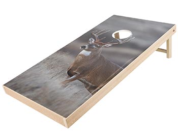 Poly Frame Corn Hole Set - Whitetail Buck