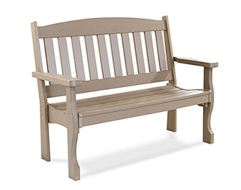  4' Poly Lumber English Garden Bench