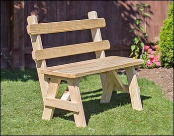 Treated Pine Wide Picnic Table w/ 2 Backed Benches and 2 Backless Benches