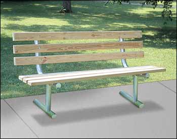 Portable Park Bench with Back