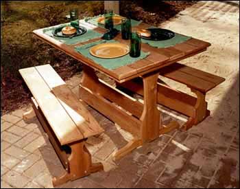 Red Cedar Trestle Bench