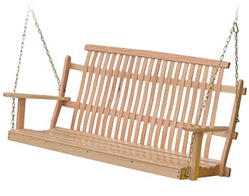 Bent Oak Porch Swing