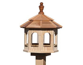 Treated Pine Octagon Birdfeeder w/Cedar Shingles