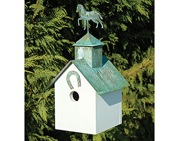 Cypress Birdhouse w/Verdi Copper Accents