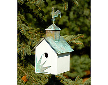 Cypress Birdhouse w/Verdi Copper Accents