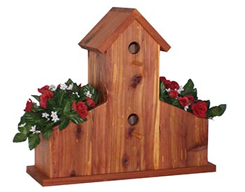 Red Cedar Double Planter Bird House