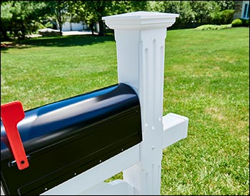 Vinyl Fluted Mailbox Post