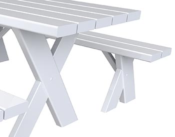 Vinyl Picnic Table w/ Detached Benches