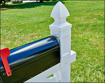 Vinyl Recessed Panel Mailbox Post