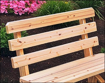 Red Cedar Traditional Backed Bench