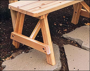 Red Cedar Traditional Backed Bench
