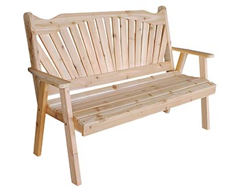 Red Cedar Fanback Garden Bench