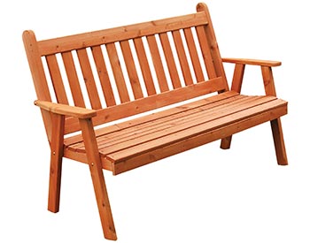 Red Cedar Traditional English Garden Bench