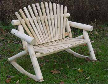 4' White Cedar Unstained Double Rocker