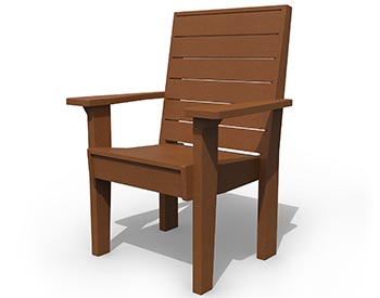 Poly Lumber Coastal Dining Arm Chair