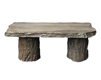 Concrete Memorial Log Bench