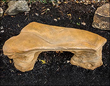 Concrete Rock Garden Bench