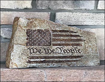 Concrete Old Glory Flag Stone