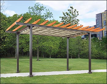 Aluminum w/Wood Vintage Classic Pergola