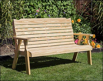 Treated Pine Crossback Garden Bench