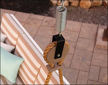Cypress Mission Lounge Rope Swingbed w/ Sunbrella Cushions