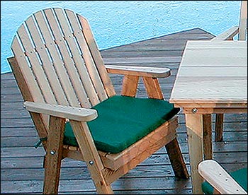 Red Cedar Fanback Patio Dining Set