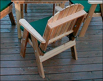 Red Cedar Fanback Patio Dining Set