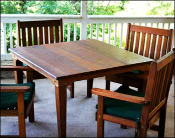 Red Cedar Square Patio Dining Set