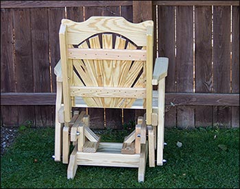 Treated Pine Fanback Glider Chair