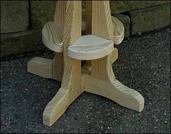 Treated Pine Star Design Pub Stool