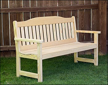 Treated Pine English Garden Bench