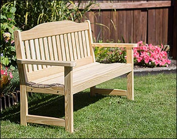 Treated Pine English Garden Bench