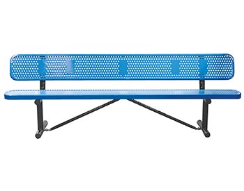 Perforated Standard Garden Bench w/Back