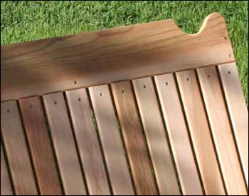 Red Cedar Straightback Garden Bench