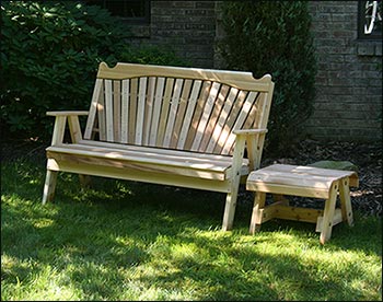 Red Cedar Classic Fanback Garden Bench